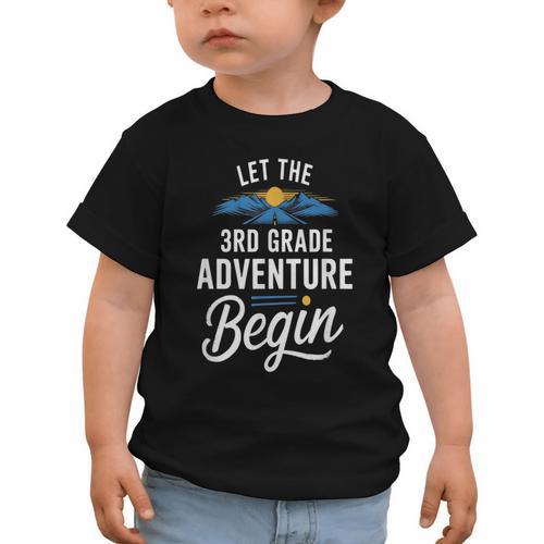 Let The 3rd Grade Adventure Begin Back To School Fun Graphic Toddler T-Shirt - Savourry