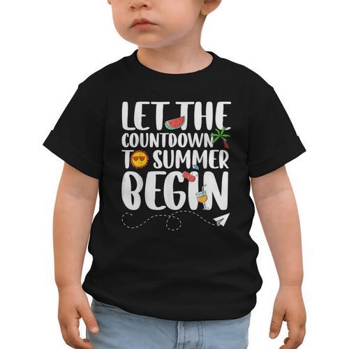 Let The Countdown To Summer Begin Back To School Graphic Toddler T-Shirt - Savourry