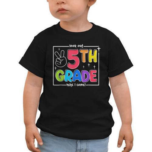 Look Out 5th Grade Here I Come Fifth Grade Back To School Graphic Toddler T-Shirt - Savourry