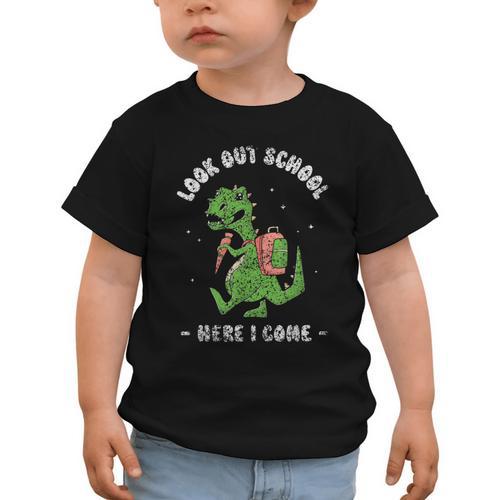 Look Out School Here I Come Grade Kids Pupil Back To School Graphic Toddler T-Shirt - Savourry