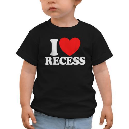 I Love Recess Red Heart Back To School Kids Recess Graphic Toddler T-Shirt - Savourry