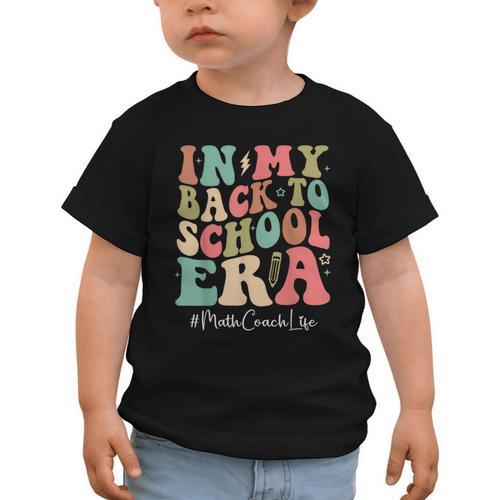 Math Coach In My Back To School Era Women Groovy Graphic Toddler T-Shirt - Savourry