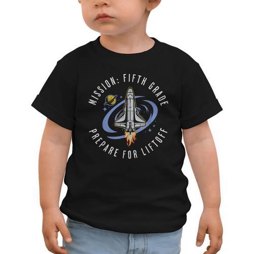 Mission Fifth Grade Space Rocket Back To School VI Graphic Toddler T-Shirt - Savourry