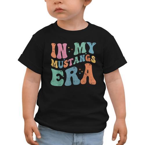 In My Mustangs Era Back To School Spirit Game Retro Groovy Graphic Toddler T-Shirt - Savourry