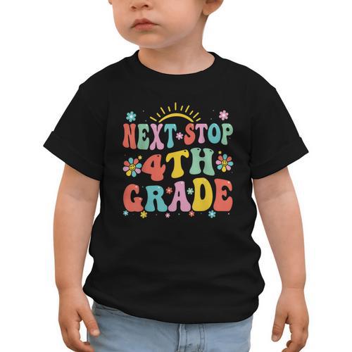 Next Stop 4th Grade Graduation To Forth Grade Back To School Graphic Toddler T-Shirt - Savourry