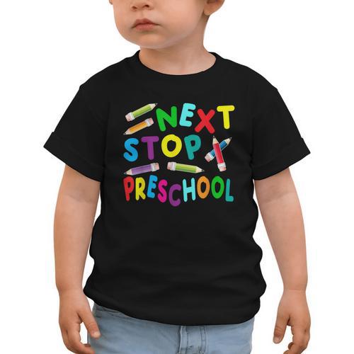 Next Stop Preschool Preschool Back To School 2024 Graphic Toddler T-Shirt - Savourry