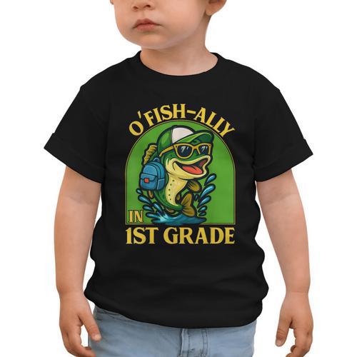 O-Fish-Ally In 1st Grade Back To School Fish Graphic Toddler T-Shirt - Savourry
