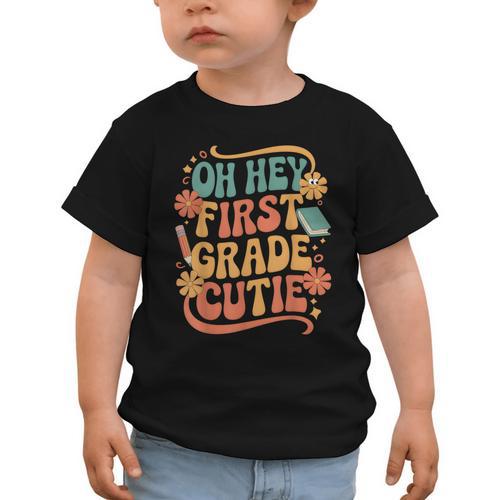Oh Hey First Grade Cutie Back To School Graphic Toddler T-Shirt - Savourry