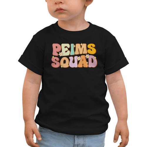 PEIMS Squad Groovy Back To School Women Appreciation Graphic Toddler T-Shirt - Savourry