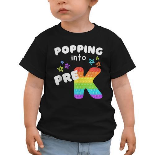 Popping Into Pre K Kid's Back To School Pop It Fidget Toy Graphic Toddler T-Shirt - Savourry