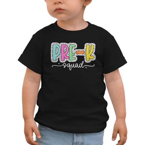 Pre-k Squad Back To School Dalmatian Dots Graphic Toddler T-Shirt - Savourry