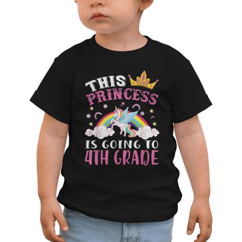 Princess Going To 4th Grade Tee For Girls Back To School Graphic Toddler T-Shirt - Savourry
