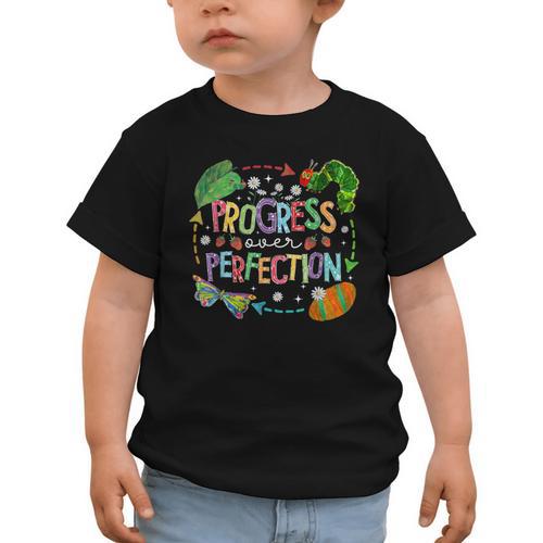 Progress Over Perfection Back To School Tee Graphic Toddler T-Shirt - Savourry
