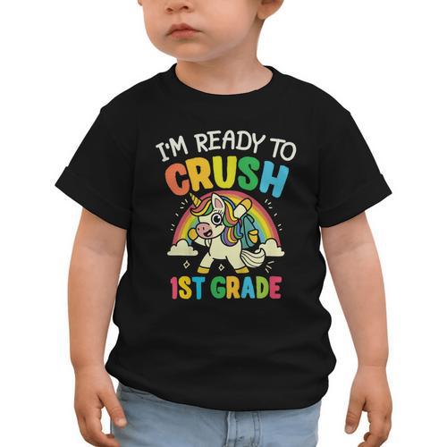 Ready For 1st Grade Unicorn First Day Back To School Student Graphic Toddler T-Shirt - Savourry