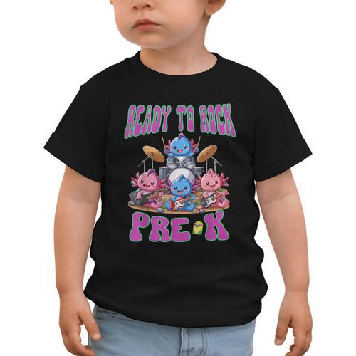 Ready To Rock Pre K Back To School Axolotl Preschool Graphic Toddler T-Shirt - Savourry