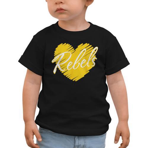 Rebels Heart Back To School Spirit GY Graphic Toddler T-Shirt - Savourry
