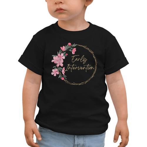 Retro Floral Early Intervention Specialist Back To School Graphic Toddler T-Shirt - Savourry