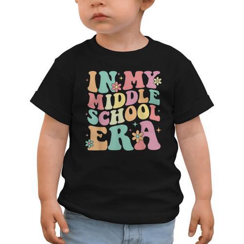 Retro Groovy In My Middle School Era Back To School Graphic Toddler T-Shirt - Savourry