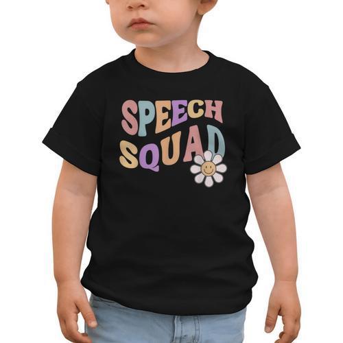 Retro Speech Squad Back To School Speech Therapist SLP Graphic Toddler T-Shirt - Savourry