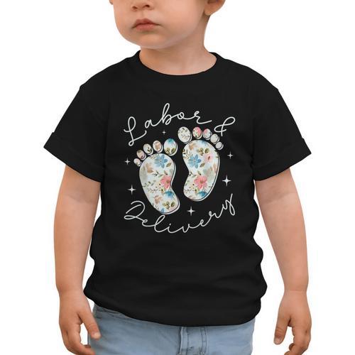 Retro Wildflowers Labor And Delivery Nurse Back To School Graphic Toddler T-Shirt - Savourry