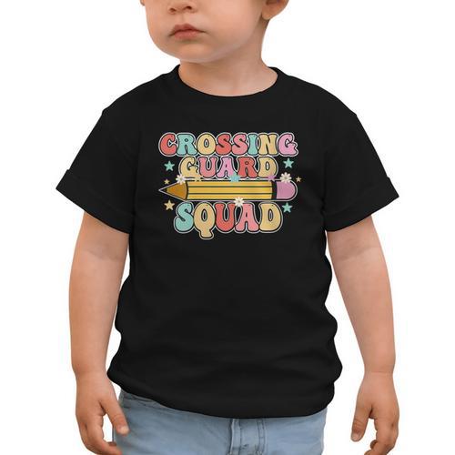 School Crossing Guard Retro Back To School Cool Appreciation Graphic Toddler T-Shirt - Savourry