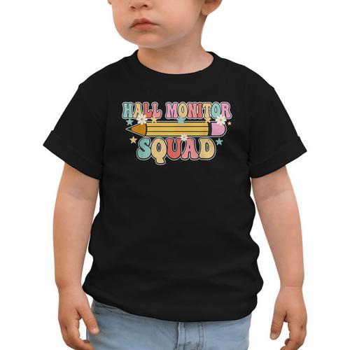 School Hall Monitor Squad Cool Retro Back To School Team Graphic Toddler T-Shirt - Savourry