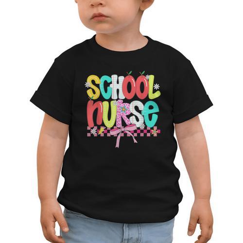 School Nurse Appreciation Day Coquette Bow Back To School Graphic Toddler T-Shirt - Savourry