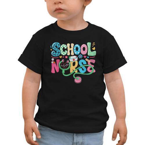 School Nurse Colorful Costume Back To School Nursing Job Graphic Toddler T-Shirt - Savourry