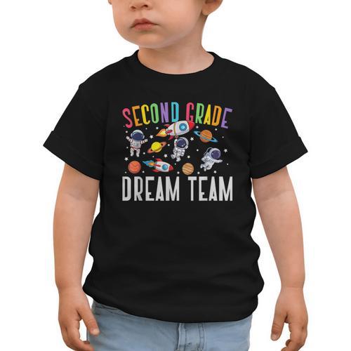 Second Grade Dream Team Astronaut 2nd Grade Back To School Graphic Toddler T-Shirt - Savourry