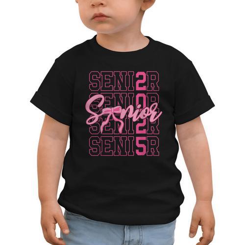 Senior 2025 Coquette Pink Bow Class Of 2025 Back To School Graphic Toddler T-Shirt - Savourry