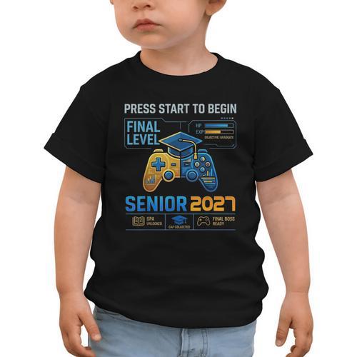 Senior Class Of 2027 Back To School Gamer Boys Senior 2027 Graphic Toddler T-Shirt - Savourry