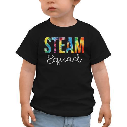 STEAM Squad For Work Tie Dye Back To School Appreciation Day Graphic Toddler T-Shirt - Savourry