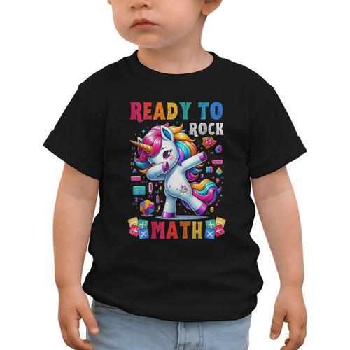 Student Back To School Math Squad Kids Girls Smarter Unicorn Graphic Toddler T-Shirt - Savourry