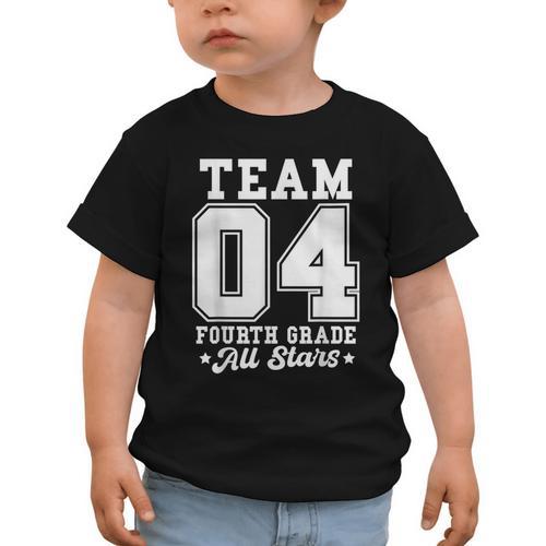 Team 4th Grade All-Stars Back To School Sports Jersey Graphic Toddler T-Shirt - Savourry