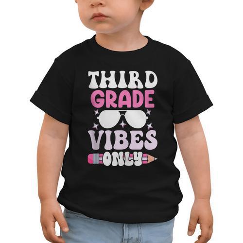 Third Grade 3rd Vibes Only Back To School Student Girl Graphic Toddler T-Shirt - Savourry