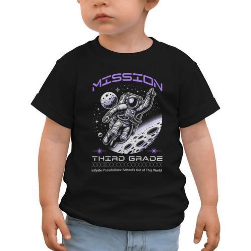 Third Grade Back To School Space Rocket Astronaut Graphic Toddler T-Shirt - Savourry