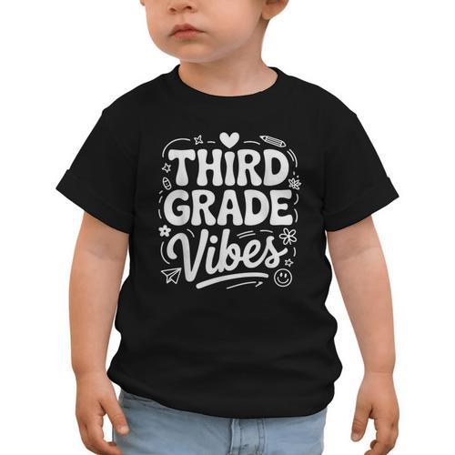 Third Grade Vibes Back To School Fun Graphic Toddler T-Shirt - Savourry
