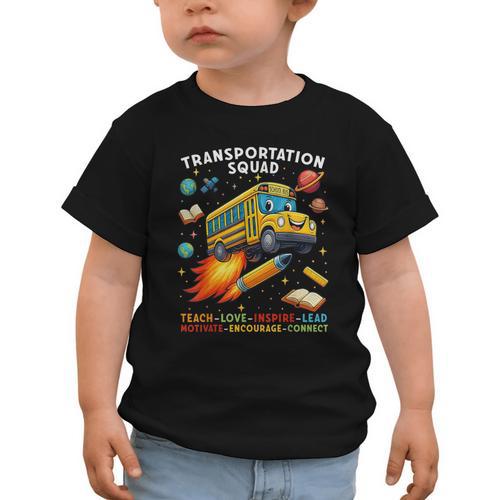 Transportation Squad School Bus Driver Back To School Graphic Toddler T-Shirt - Savourry