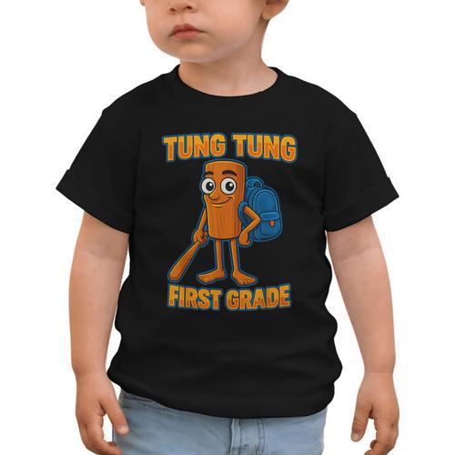 Tung Tung Sahur First Grade Italian Brainrot Back To School Graphic Toddler T-Shirt - Savourry
