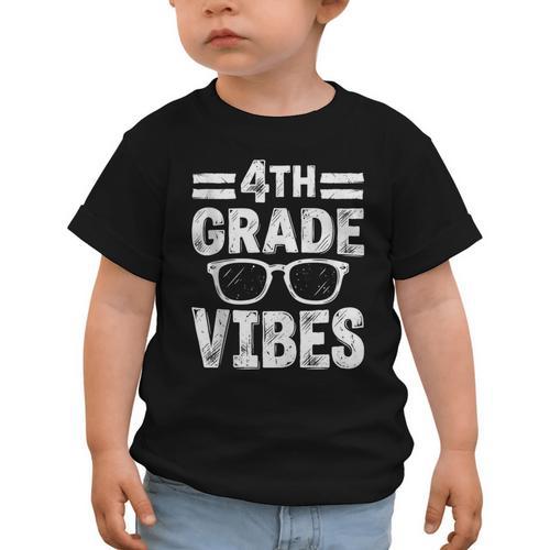 Vintage Fourth 4TH Grade Vibes Back To School First Day Kids Graphic Toddler T-Shirt - Savourry