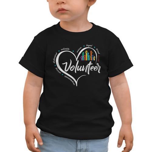 Volunteer Heart Back To School Art Vintage Graphic Toddler T-Shirt - Savourry