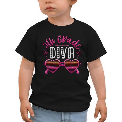 Women's 5th Grade Diva Back To School Fifth Grade For Girls Graphic Toddler T-Shirt - Savourry