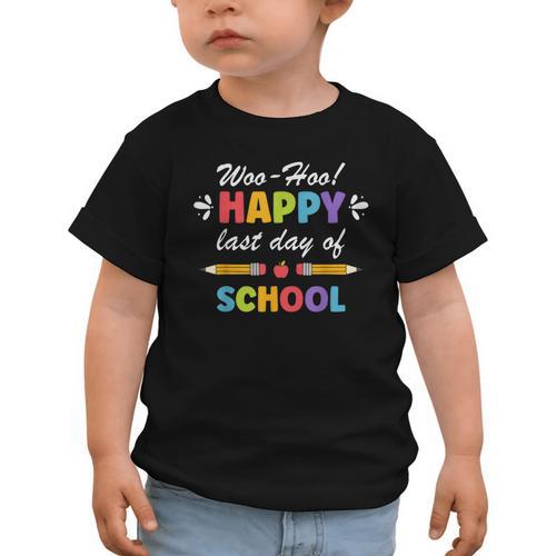 Woo-Hoo Happy Last Day Of School Fun Back To School Graphic Toddler T-Shirt - Savourry