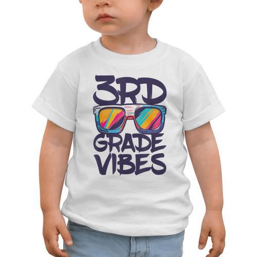 3rd Grade Vibes Shirt Back To School Third Grade Boy Girl Graphic Toddler T-Shirt - Savourry
