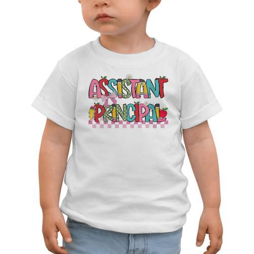Assistant Principal Coquette Bow Pencil Cute Back To School Graphic Toddler T-Shirt - Savourry