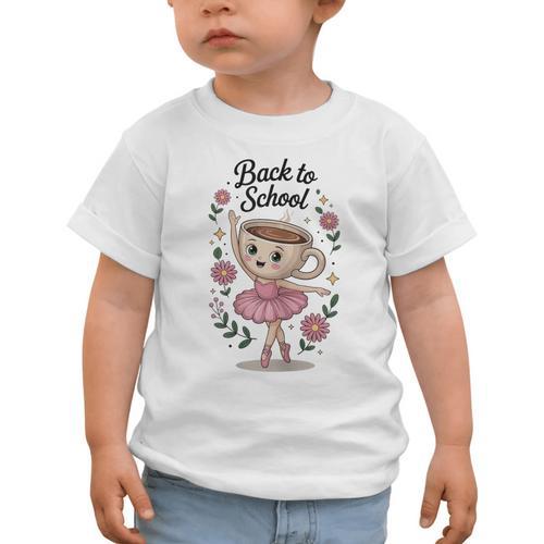 Ballerina Cappuccina Girls Italian Brainrot Back To School Graphic Toddler T-Shirt - Savourry