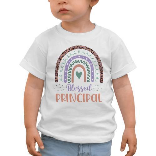 Blessed Principal Back To School Boho Rainbow Premium Tri-Blend Graphic Toddler T-Shirt - Savourry