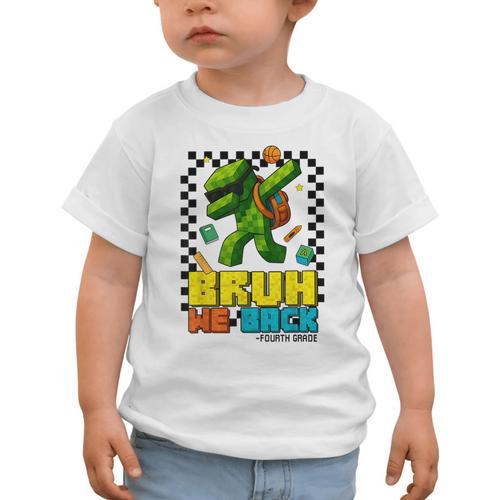 Bruh We Back 4th Grade Back To School Gamer Dabbing Boy Kids Graphic Toddler T-Shirt - Savourry