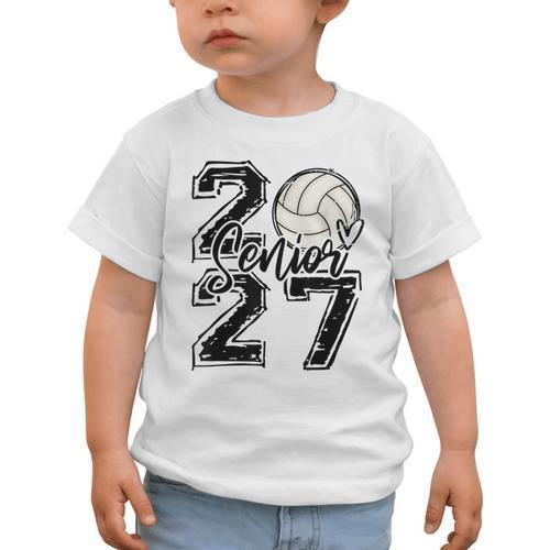 Class Of 2027 Volleyball Senior 2027 Back To School Graphic Toddler T-Shirt - Savourry