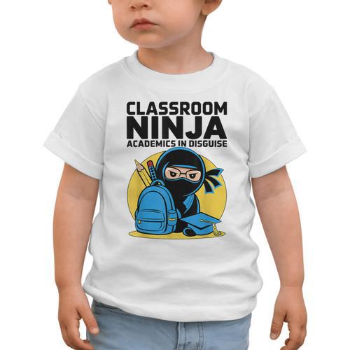 Classroom Ninja Academics In Disguise Back To School Student Graphic Toddler T-Shirt - Savourry